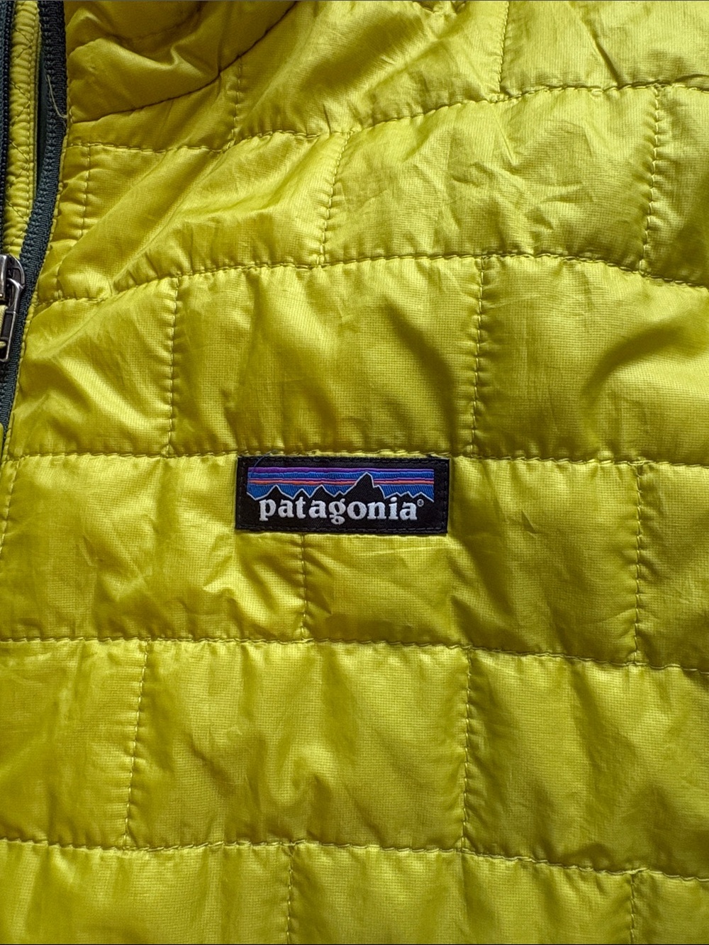 Patagonia Nano Puff Vest Lime neon Green men’s large - Picture 2 of 9